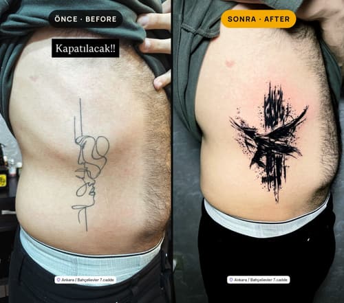 Cover-up & Scar-up — Black Ink Art