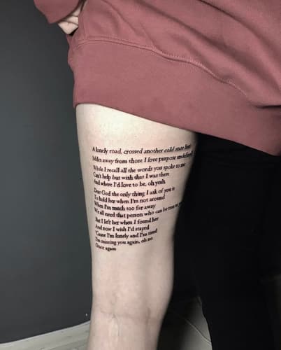 Yazı Dövmesi — Black Ink Art