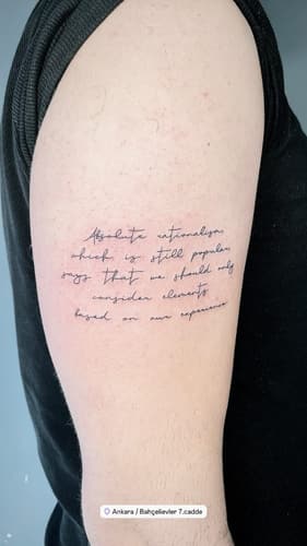 Yazı Dövmesi — Black Ink Art