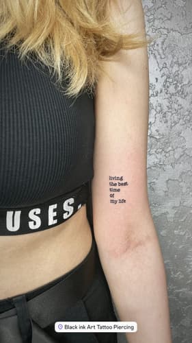 Yazı Dövmesi — Black Ink Art