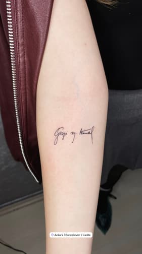 Yazı Dövmesi — Black Ink Art