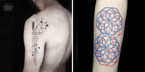 Geometrik stil, uzun zamandır birçok kültürel dövme biçiminde mevcut olmasına rağmen gün g