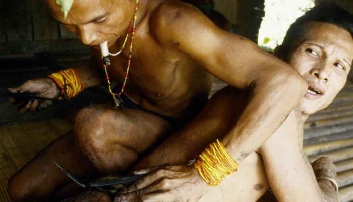 Thai tattoo technique.